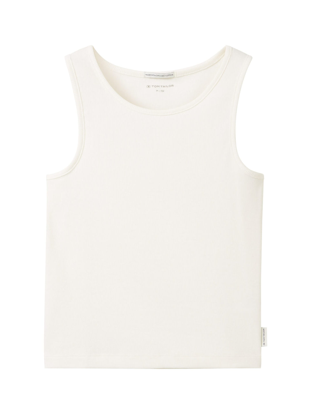 Cropped top with a ribbed texture - White