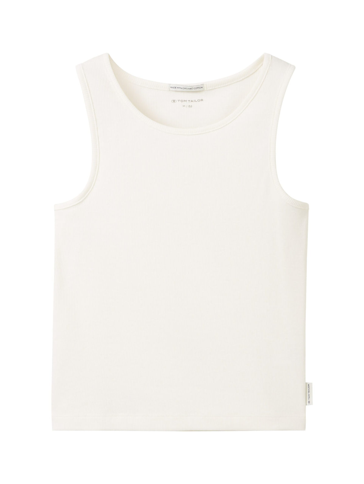 Cropped top with a ribbed texture - White