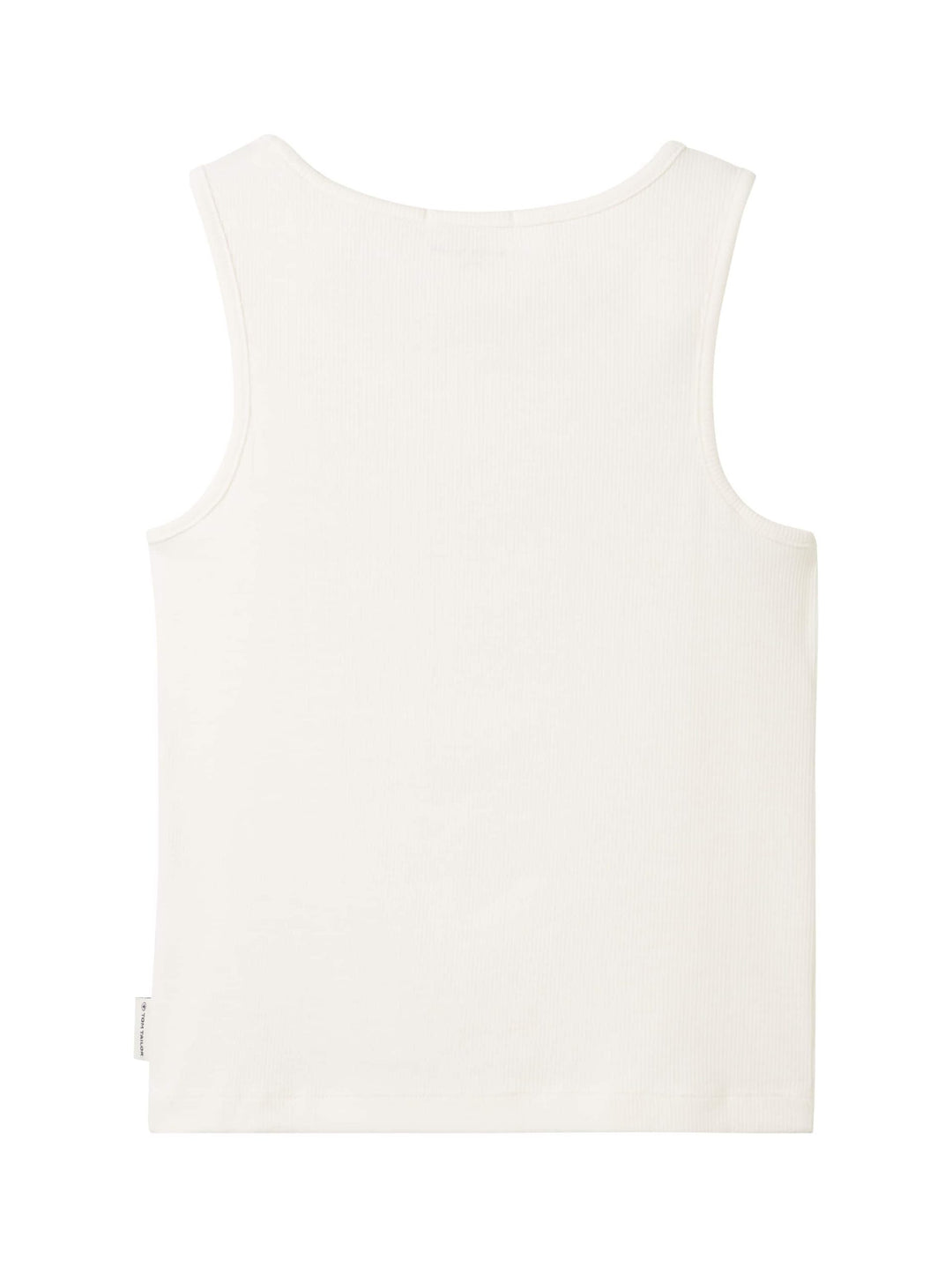 Cropped top with a ribbed texture - White
