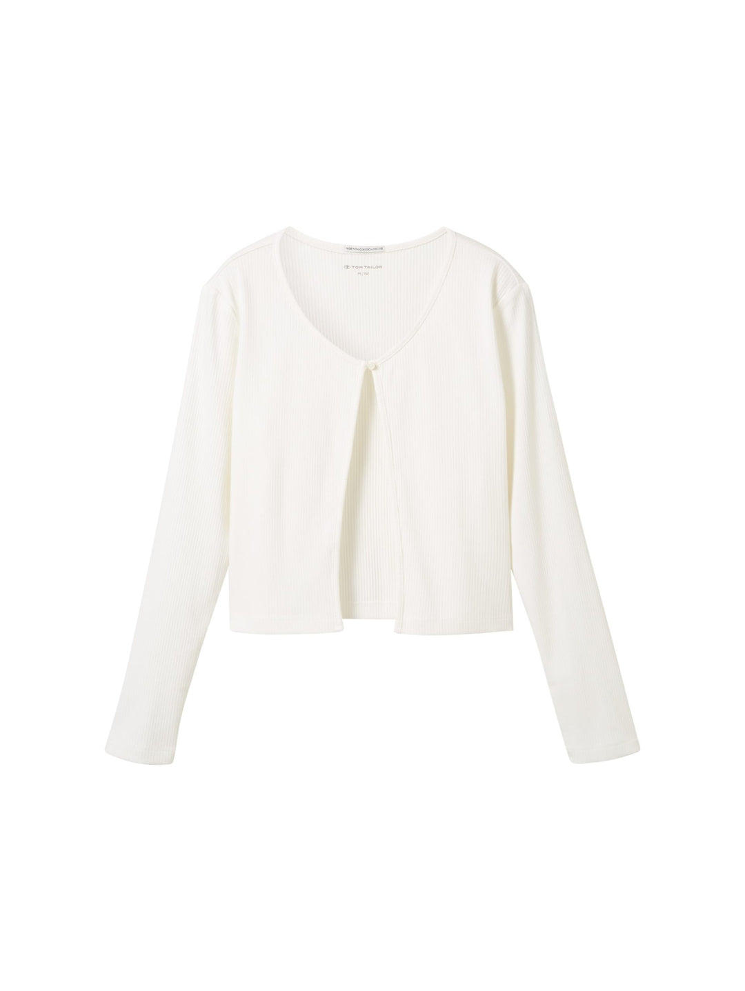 Cropped Cardigan with LENZING™ ECOVERO™ - White