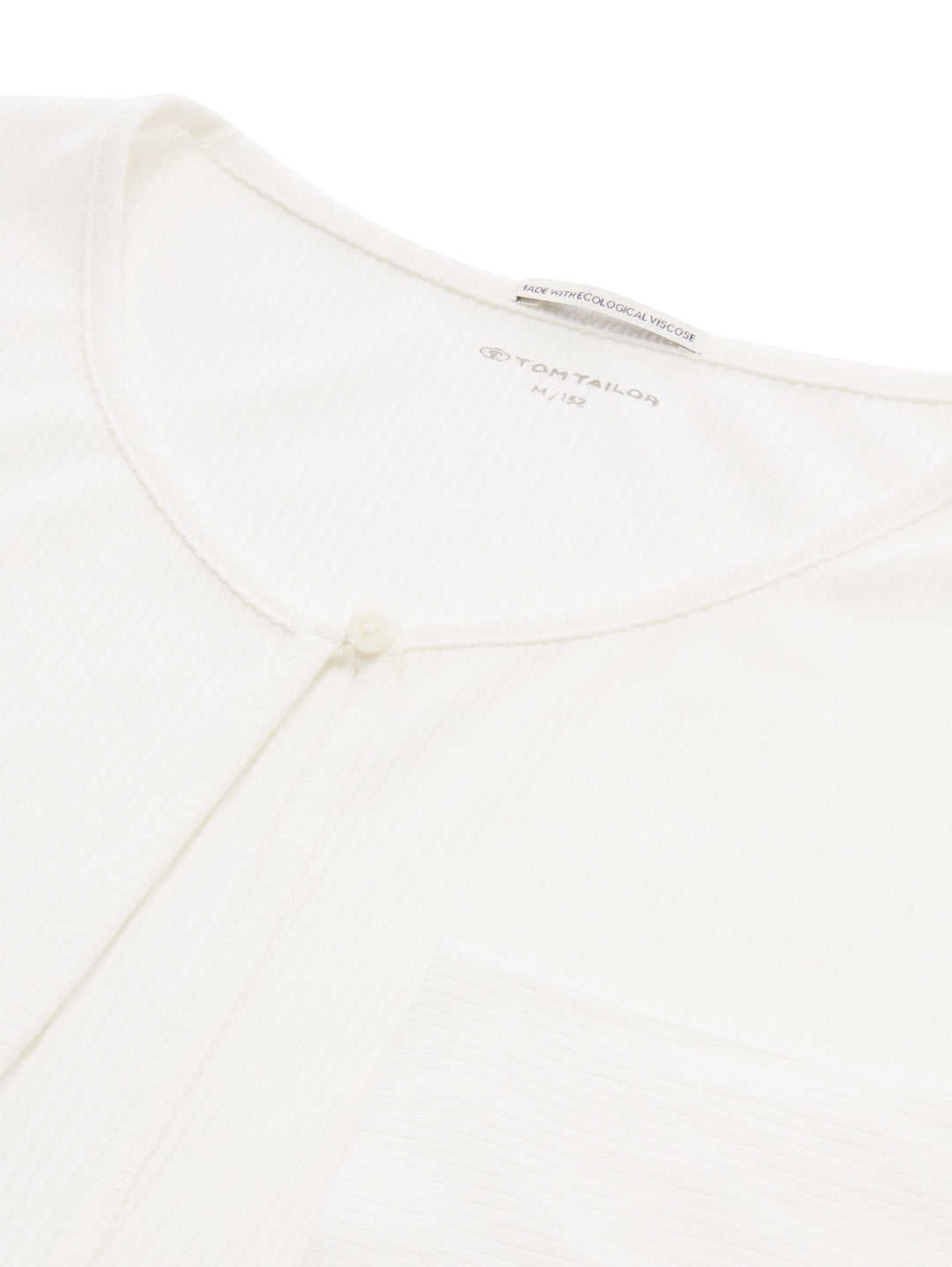 Cropped Cardigan with LENZING™ ECOVERO™ - White