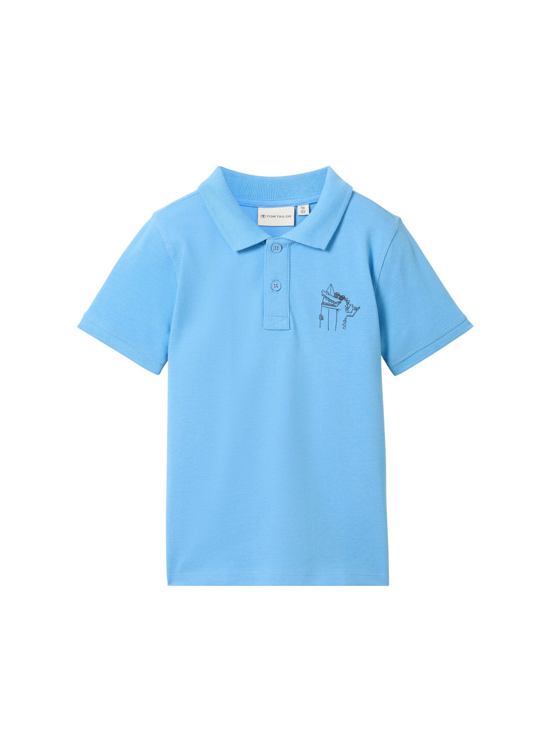 Polo shirt with a motif print - Blue