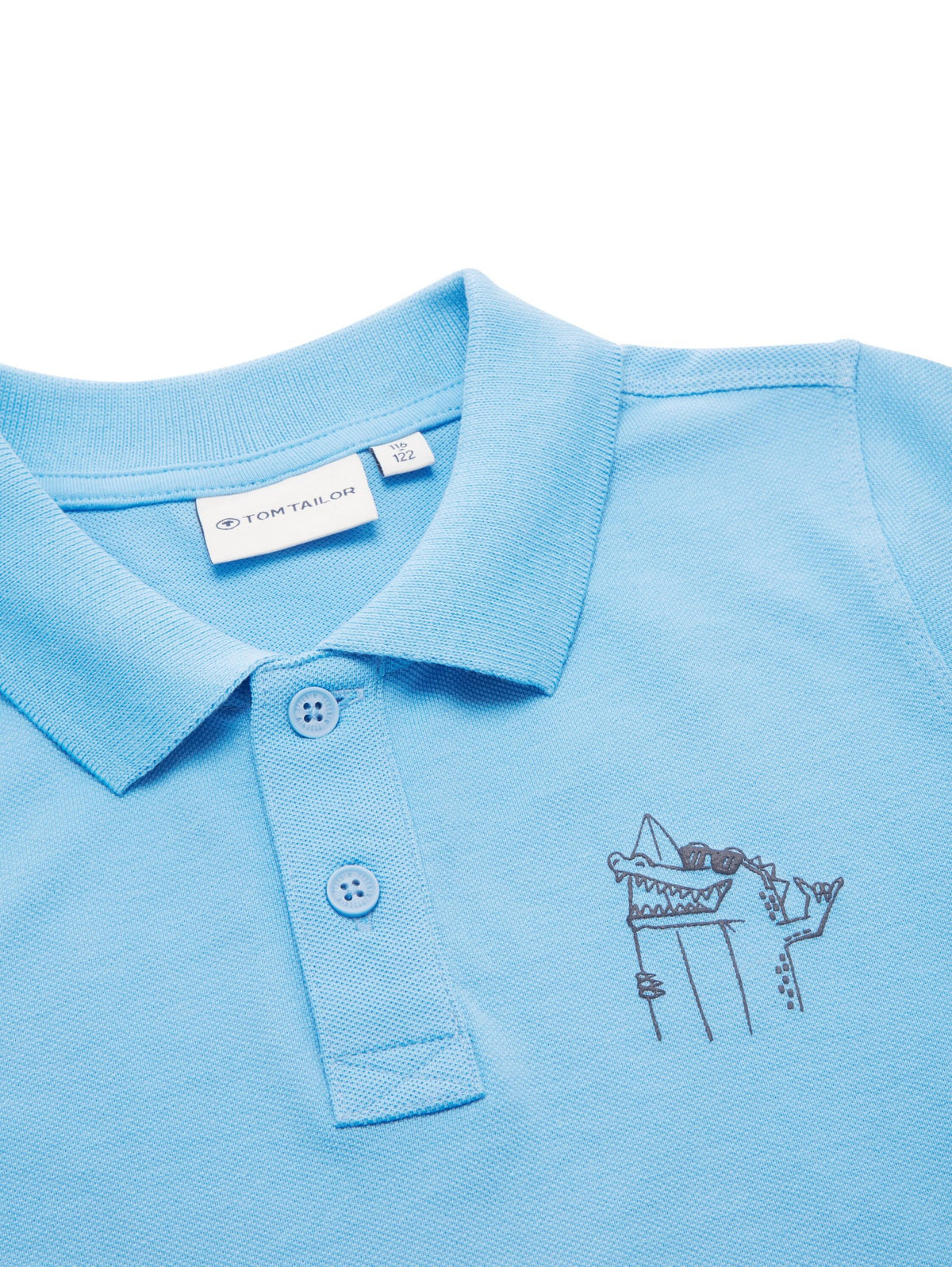 Polo shirt with a motif print - Blue