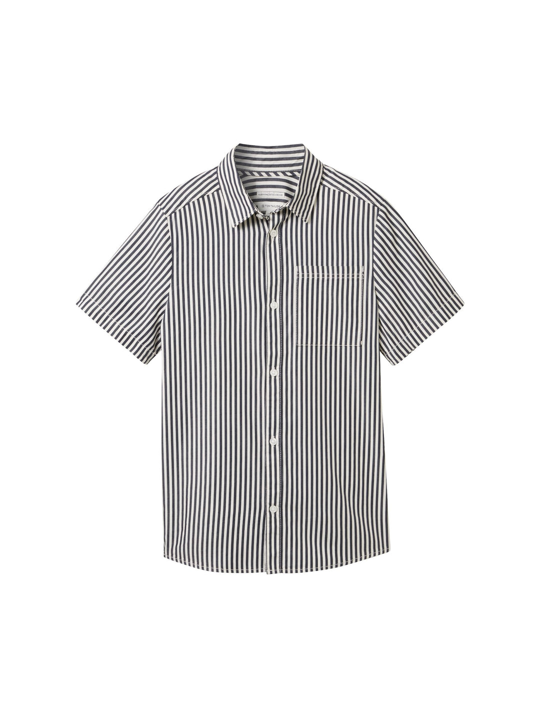 Striped short-sleeved shirt - Blue