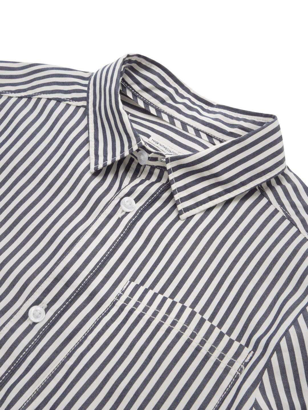 Striped short-sleeved shirt - Blue
