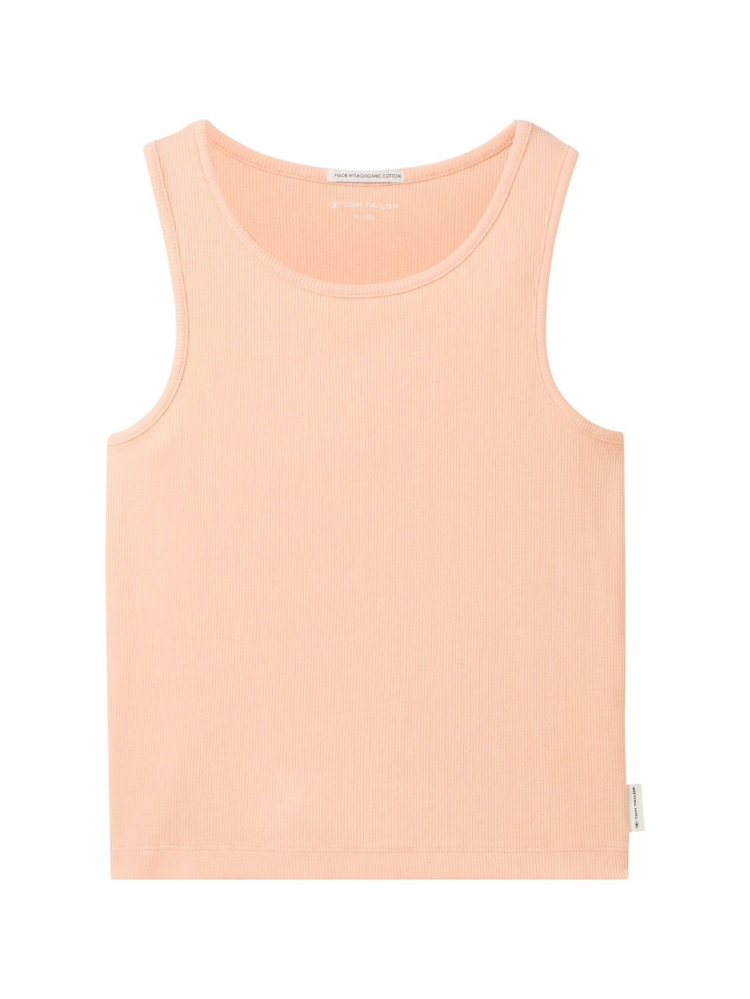 Cropped top with a ribbed texture - Orange