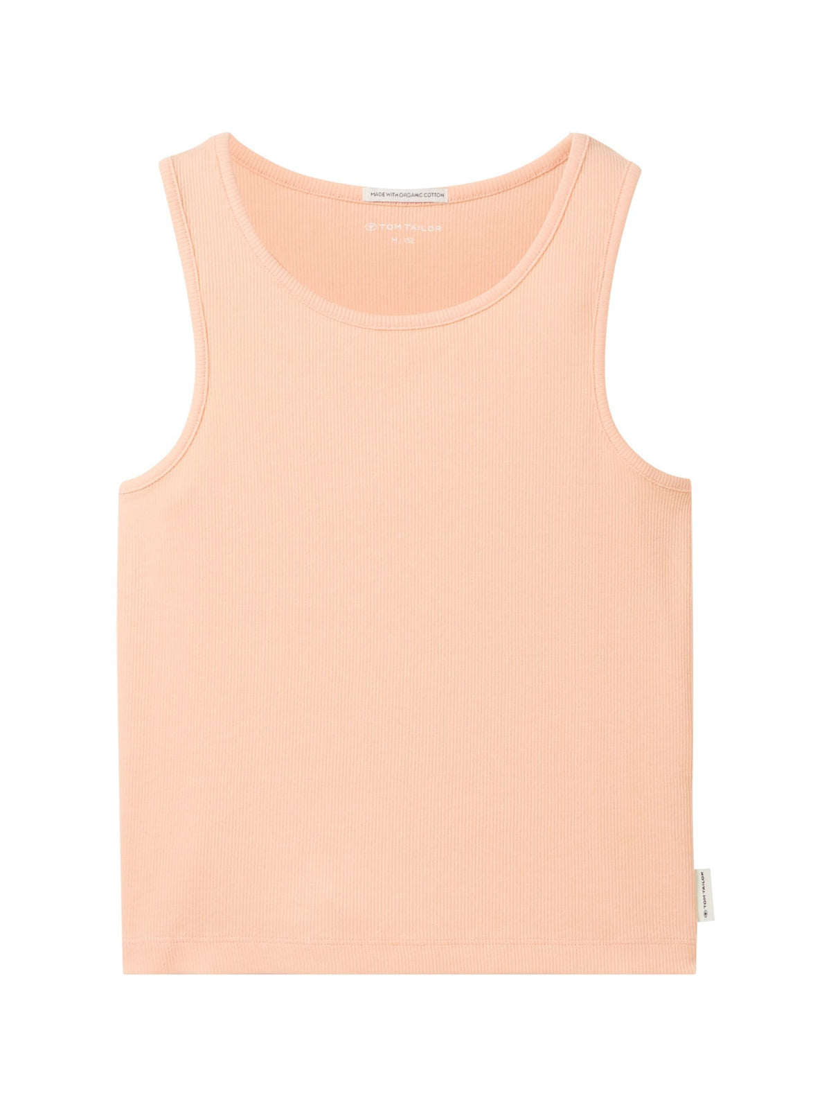 Cropped top with a ribbed texture - Orange