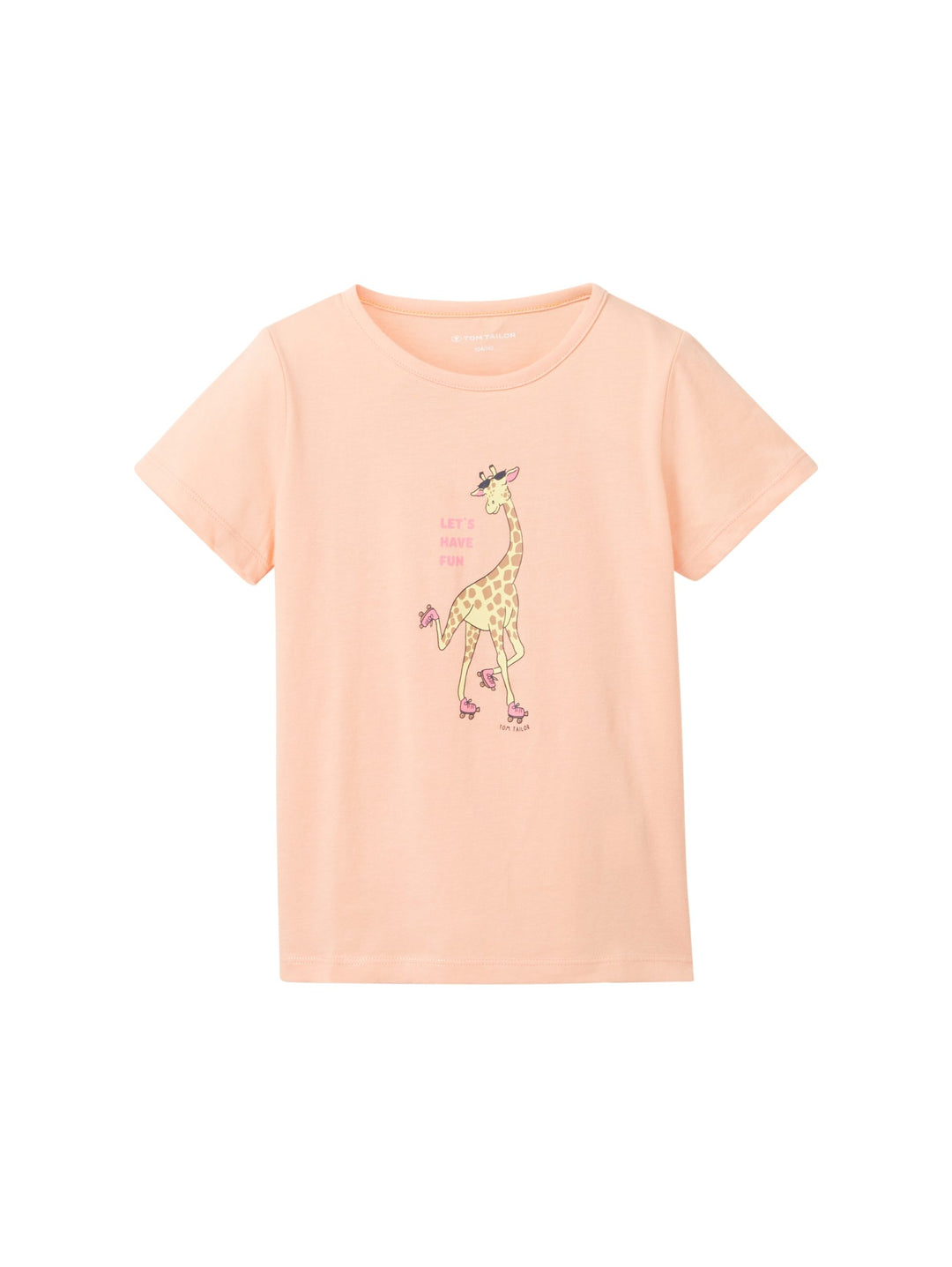 T-shirt with a giraffe print - Orange