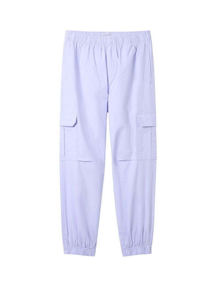 Parachute cargo trousers with organic cotton - Violet