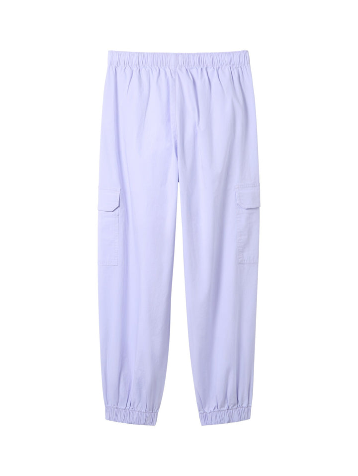 Parachute cargo trousers with organic cotton - Violet