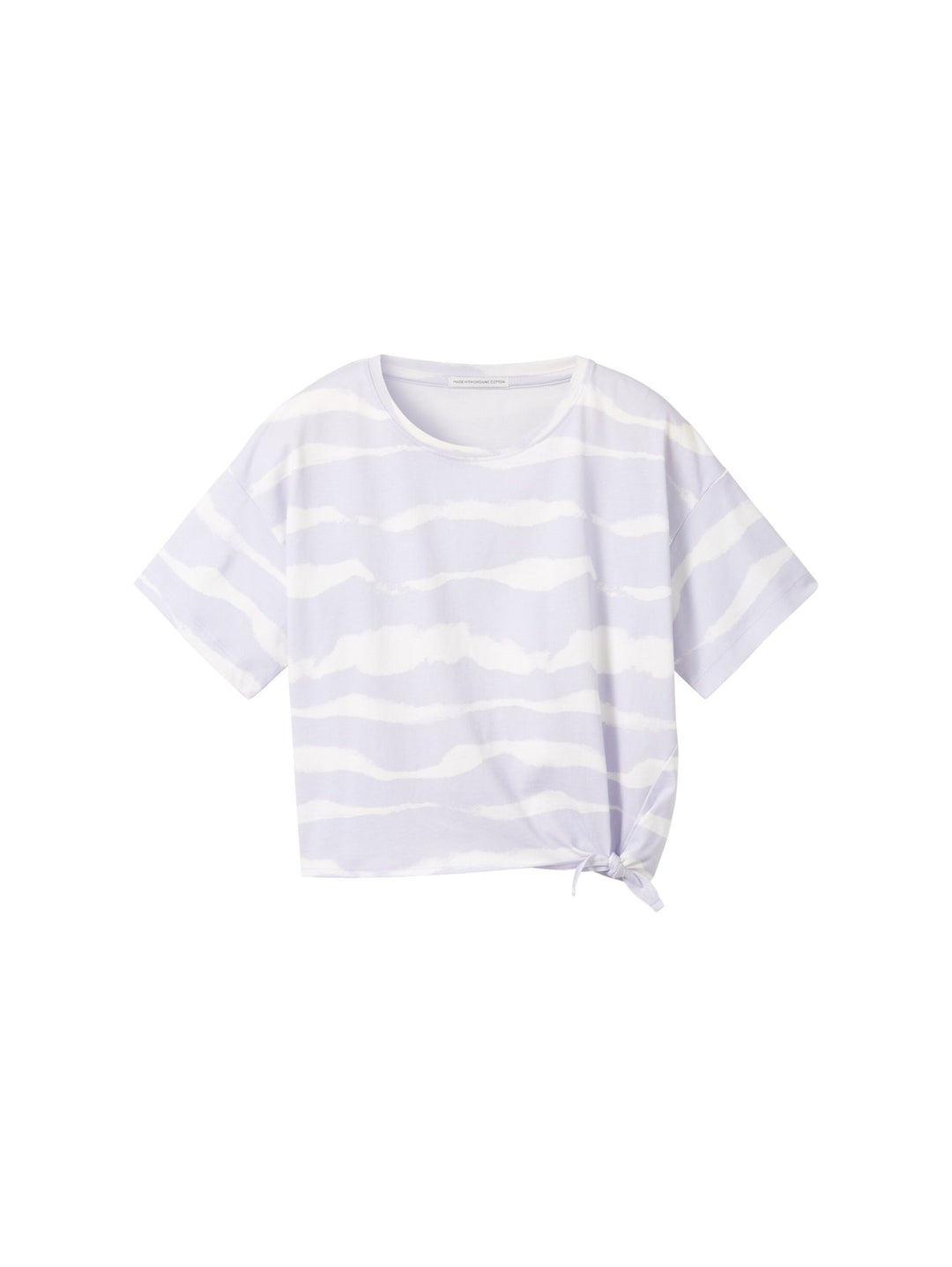Cropped T-shirt with organic cotton - Violet