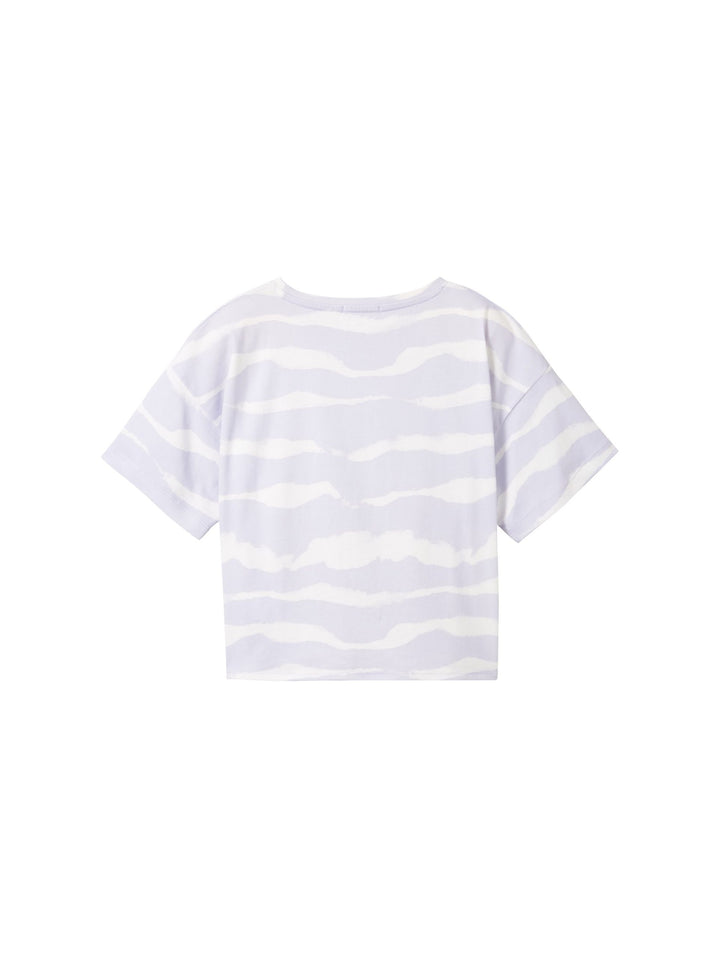 Cropped T-shirt with organic cotton - Violet