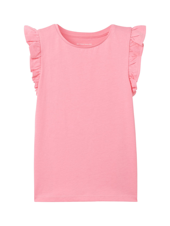 T-shirt with flounce - Pink