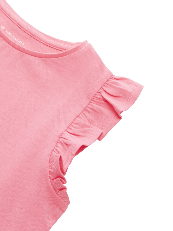 T-shirt with flounce - Pink