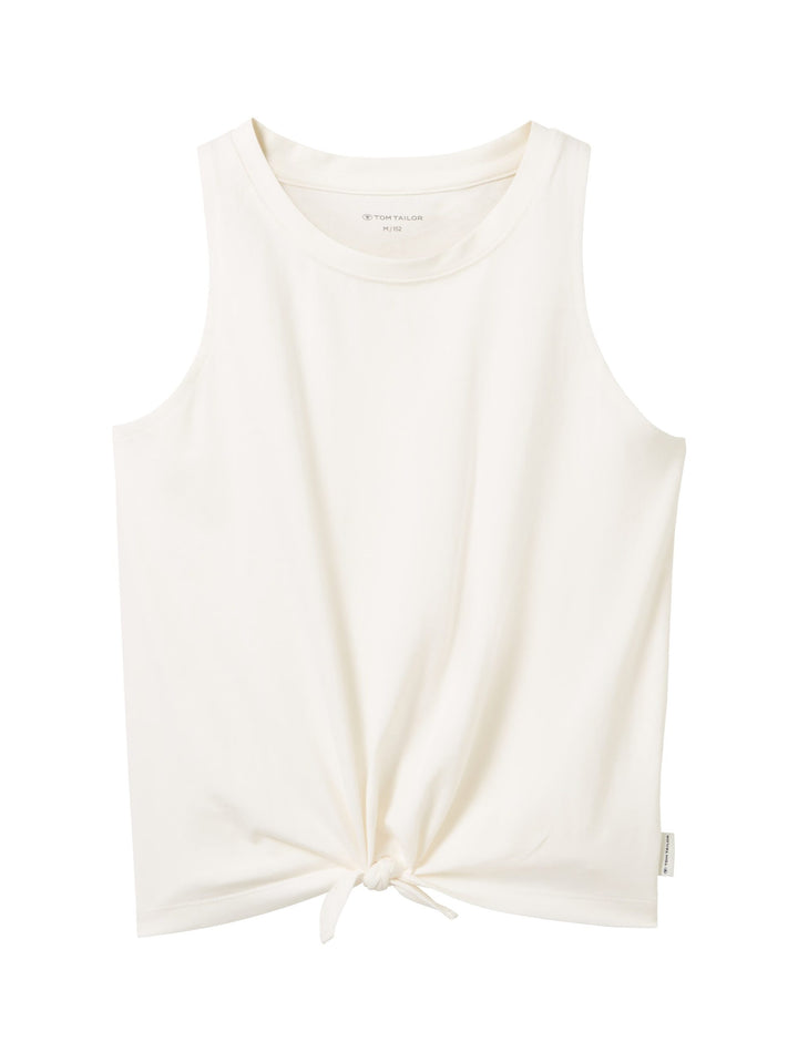 Top with knot details - White