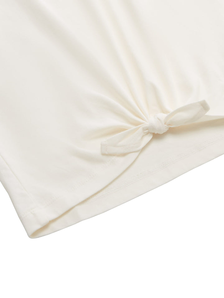 Top with knot details - White