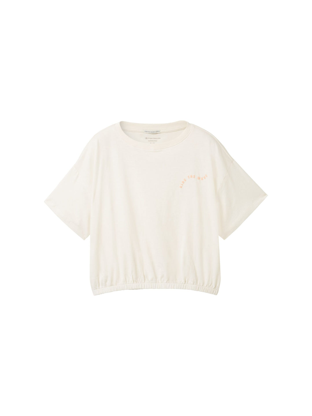 Cropped T-shirt with organic cotton - White