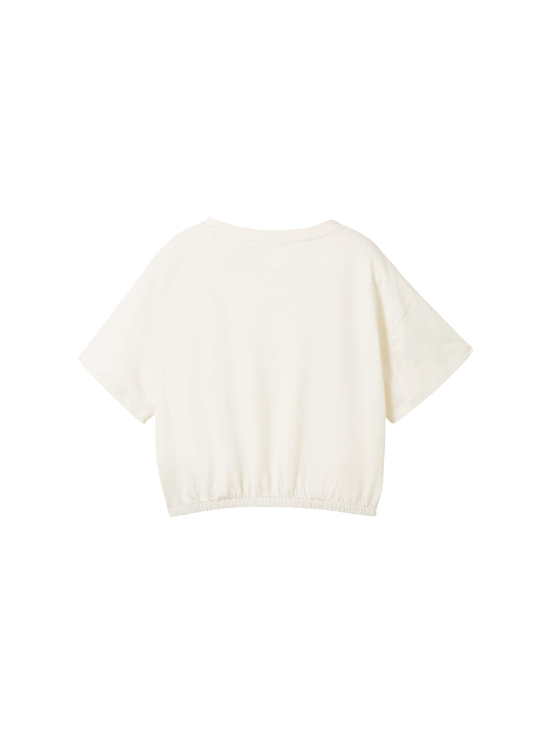 Cropped T-shirt with organic cotton - White