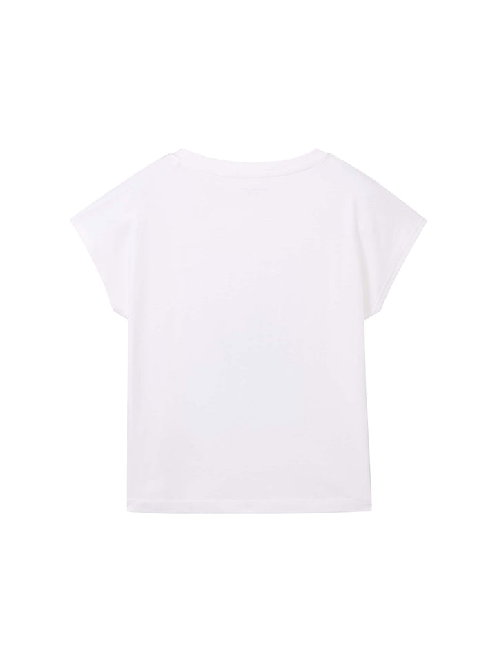 Photo print t-shirt with organic cotton - White