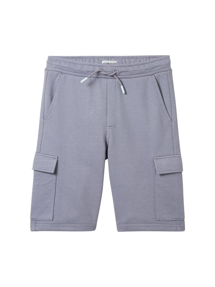 Cargo sweat shorts with organic cotton - Gray