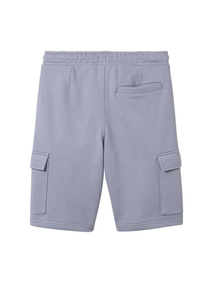 Cargo sweat shorts with organic cotton - Gray