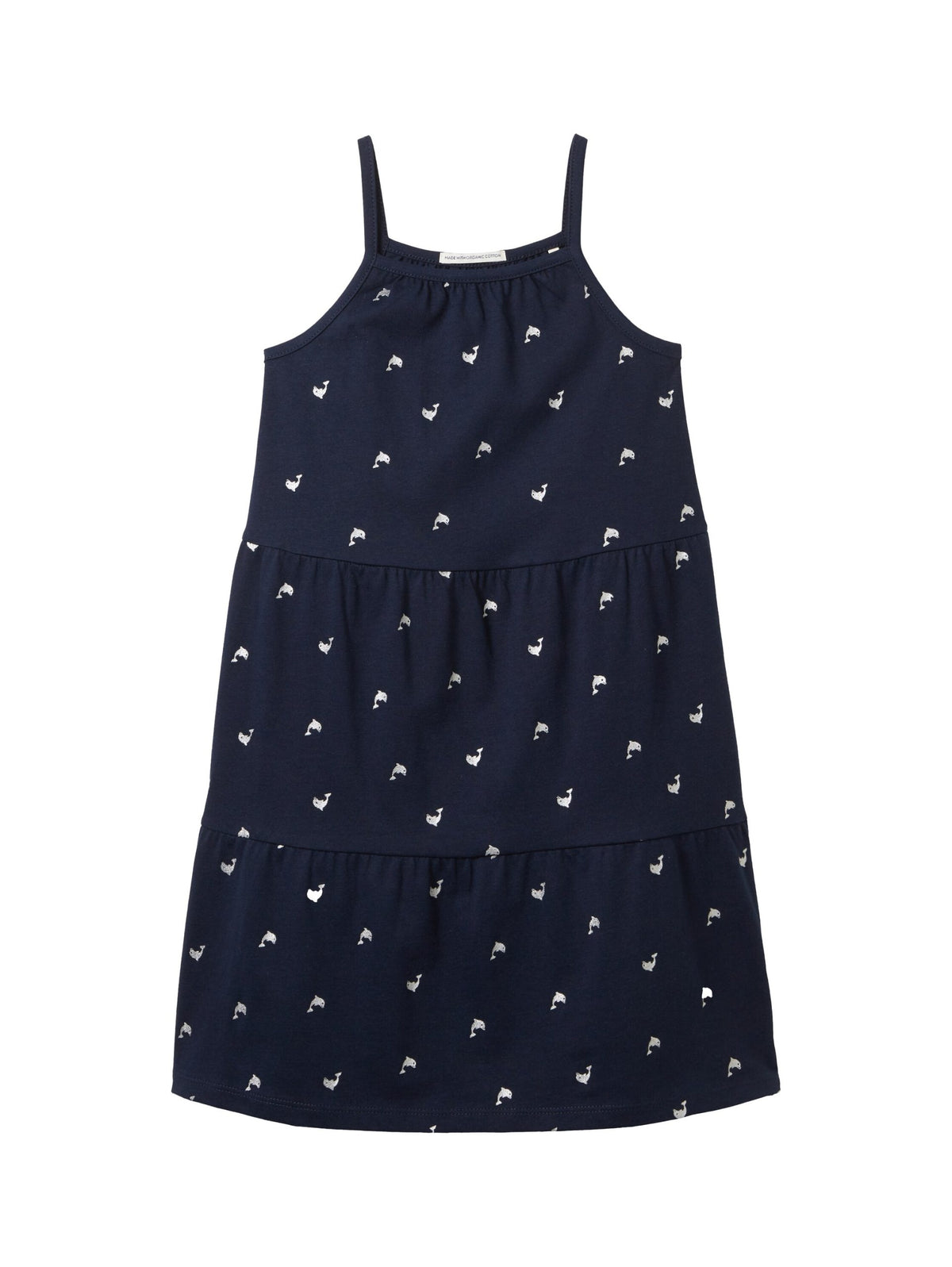 Mini dress with organic cotton - Blue