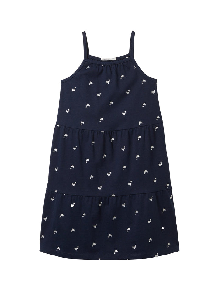 Mini dress with organic cotton - Blue