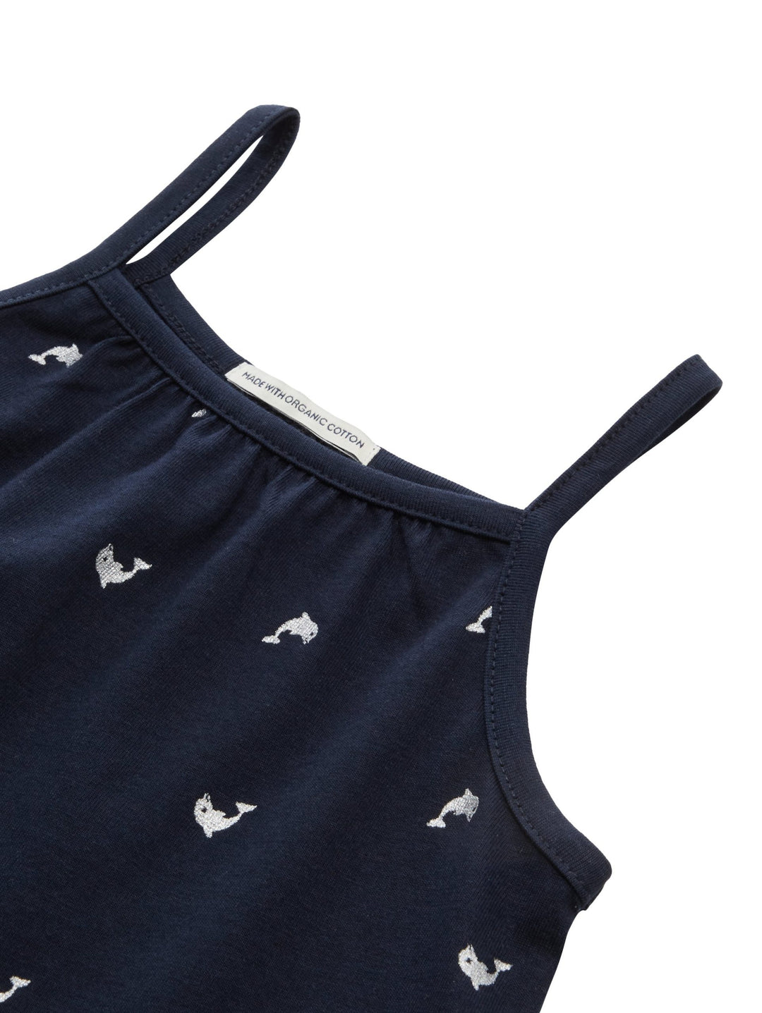 Mini dress with organic cotton - Blue
