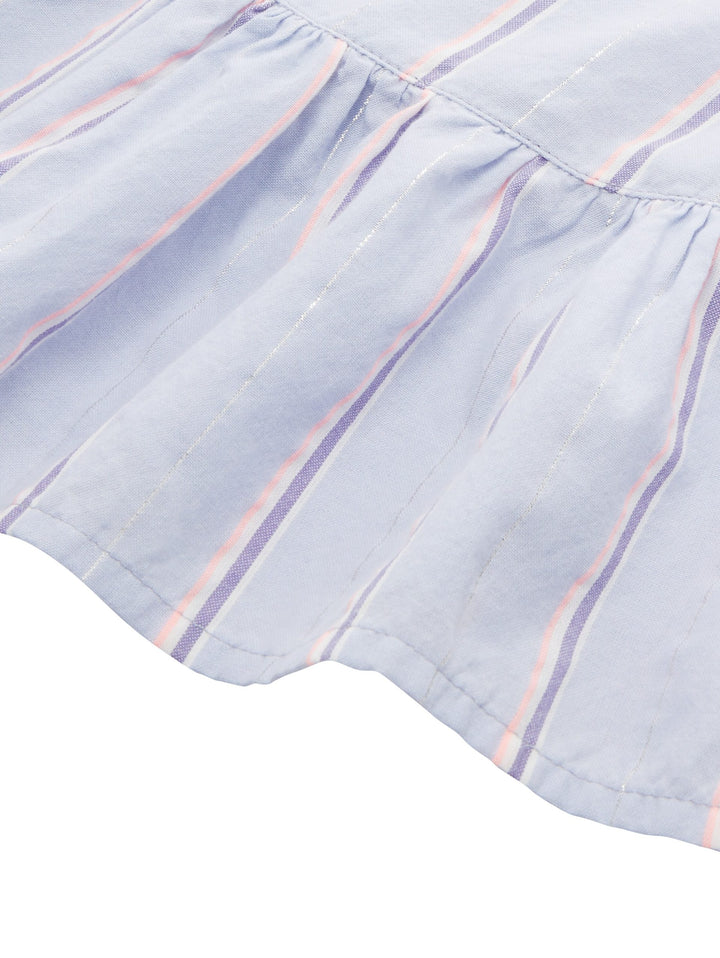 Striped blouse with organic cotton - Blue