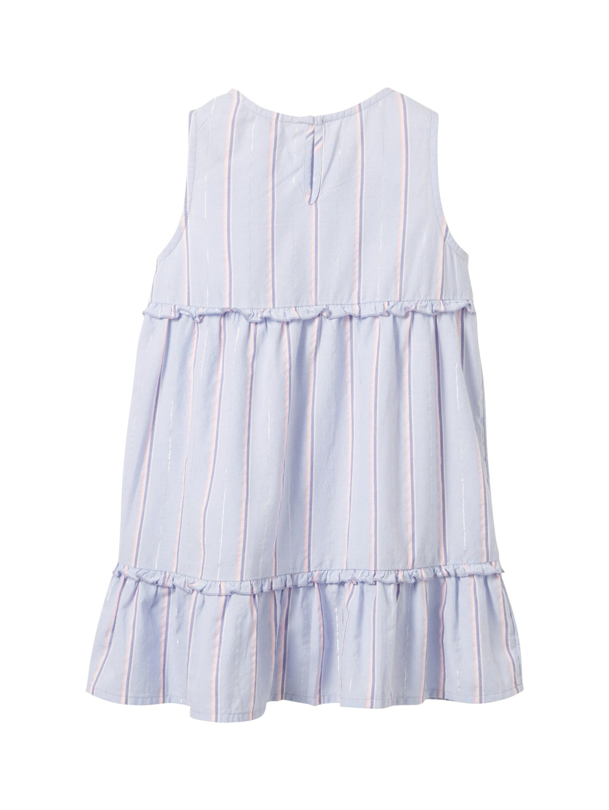 Striped mini dress with organic cotton - Blue