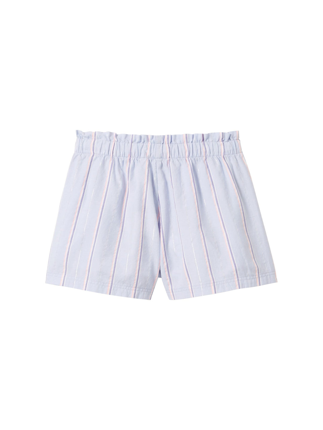 Striped shorts with organic cotton - Blue