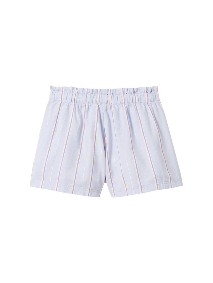 Striped shorts with organic cotton - Blue