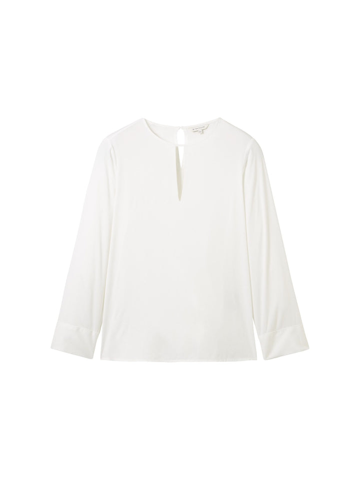 Blouse with cut-out details - White
