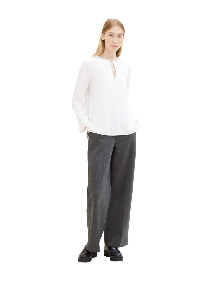 Blouse with cut-out details - White