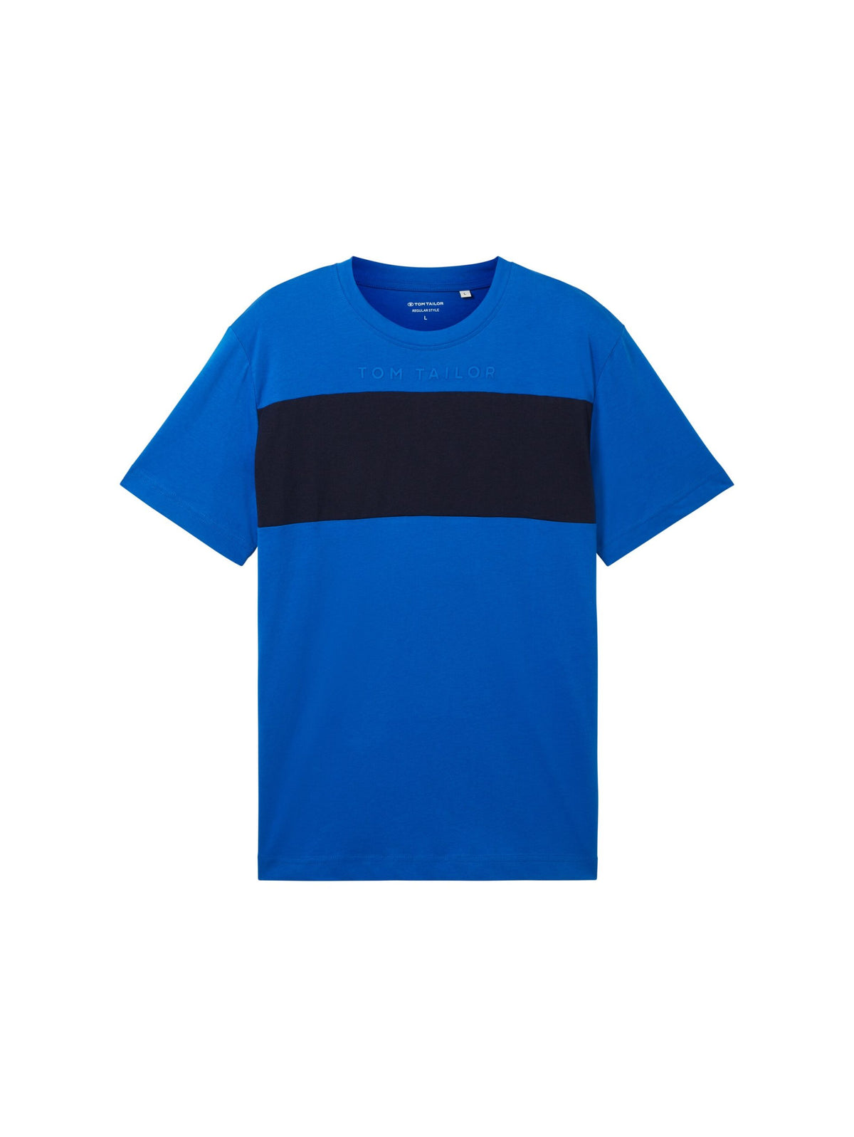 T-shirt with colour blocking - Blue