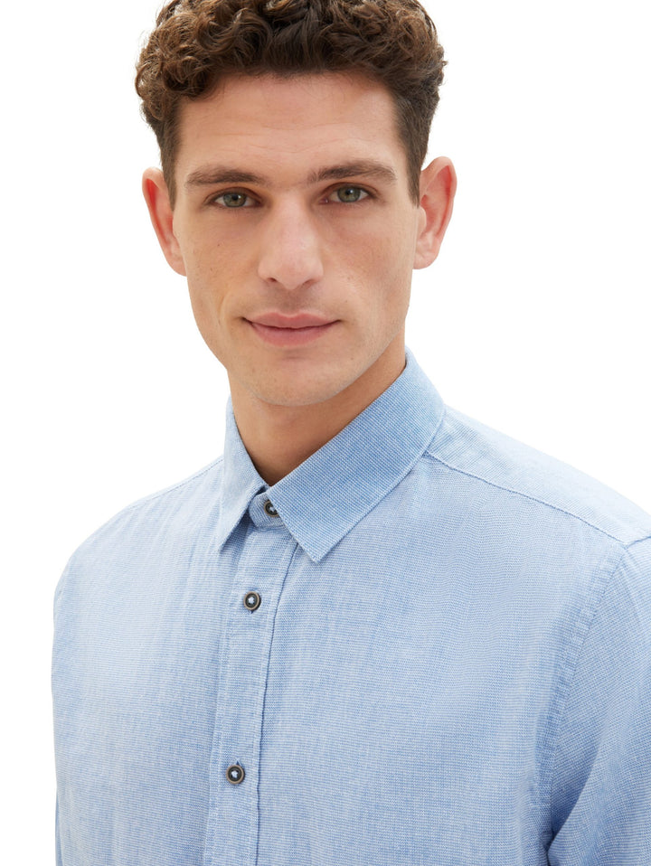 Textured shirt - Blue