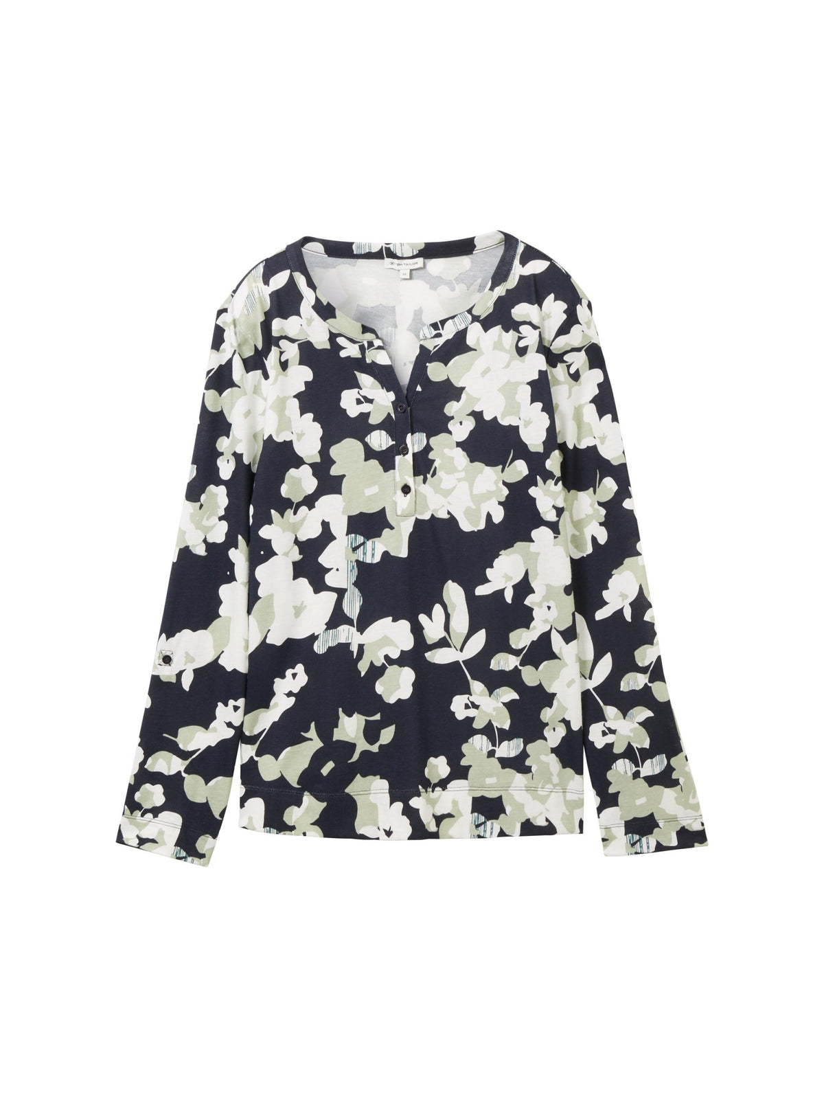 Patterned 7/8 sleeve shirt - Green