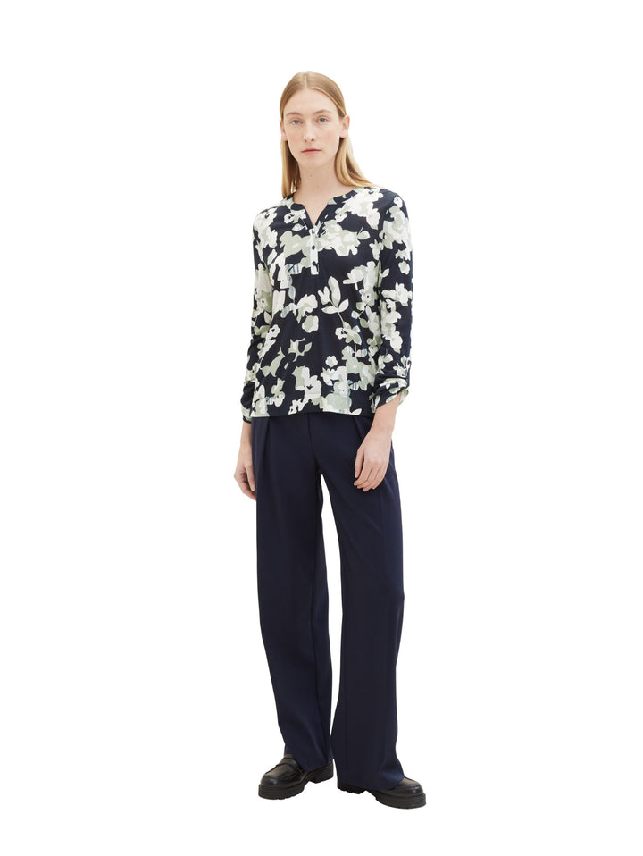 Patterned 7/8 sleeve shirt - Green