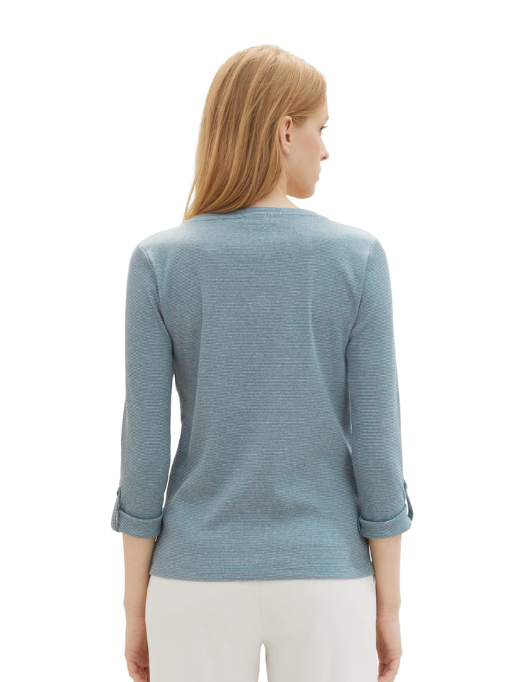Striped t-shirt with organic cotton - White