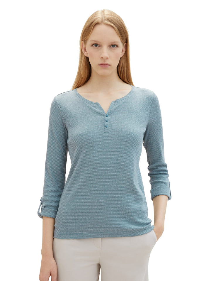 Striped t-shirt with organic cotton - White