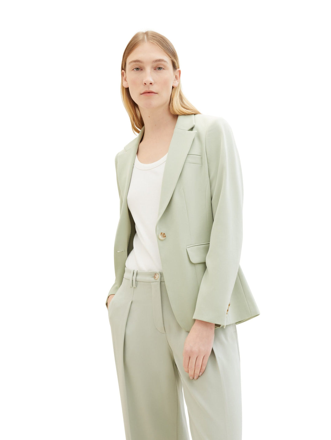 Blazer with recycled polyester - Green