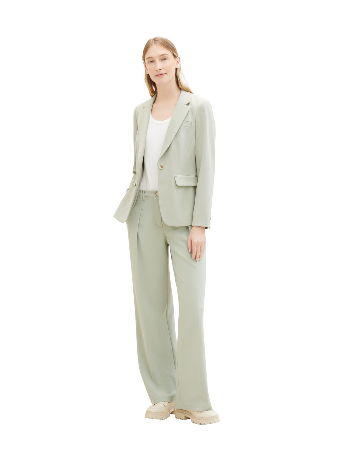 Blazer with recycled polyester - Green
