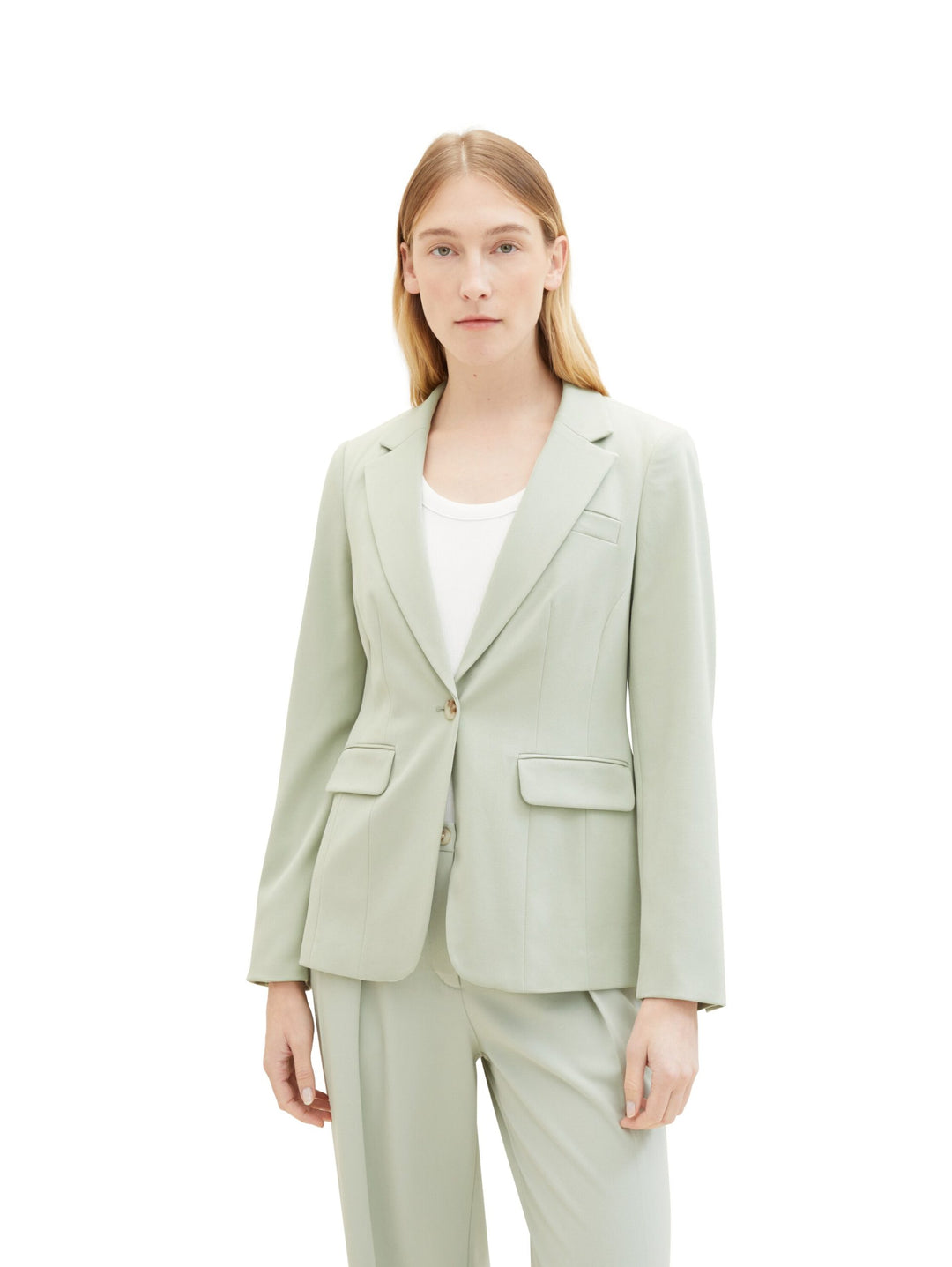 Blazer with recycled polyester - Green