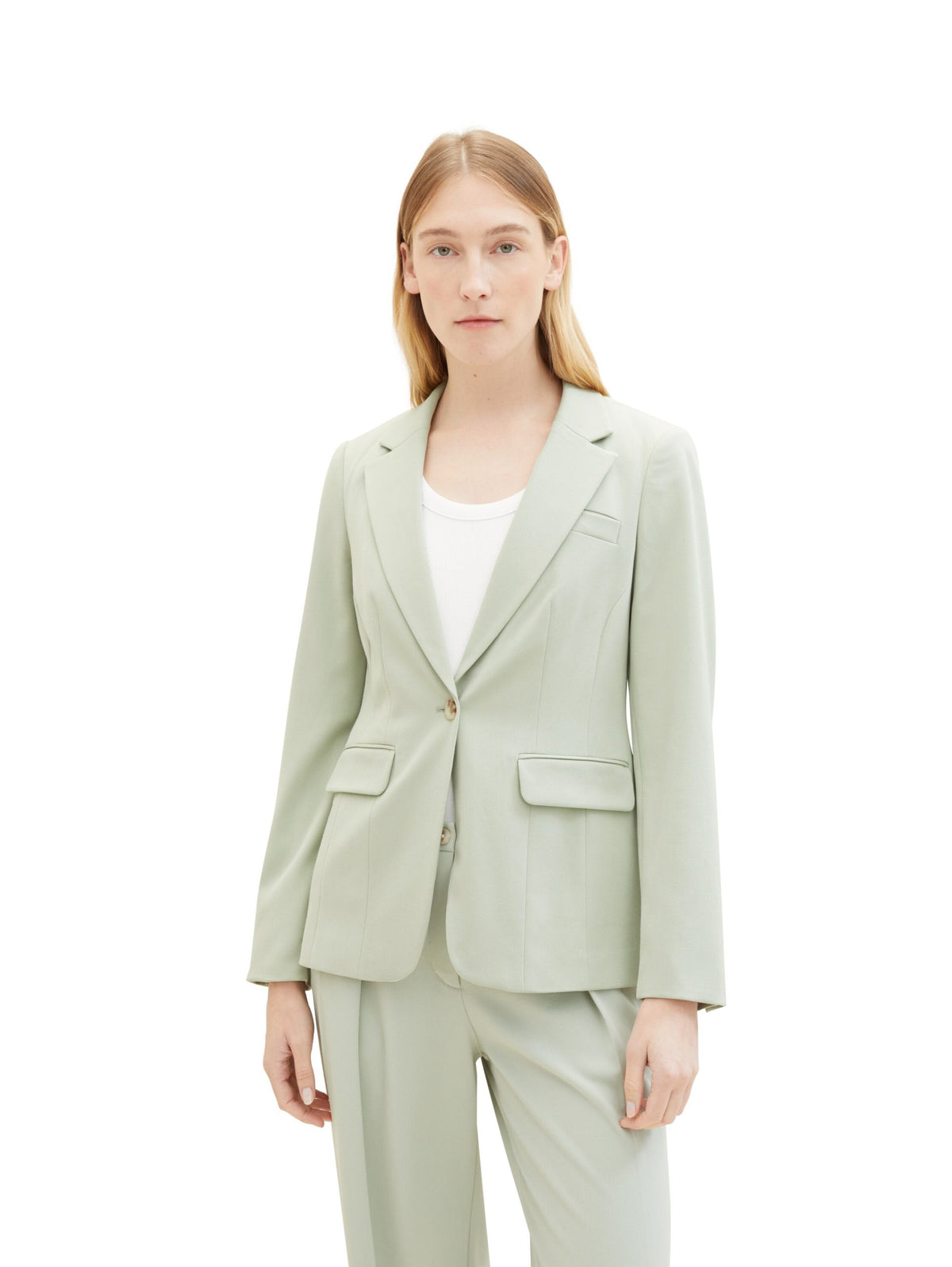 Blazer with recycled polyester - Green