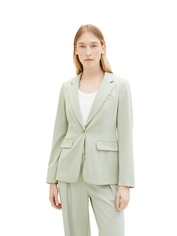 Blazer with recycled polyester - Green