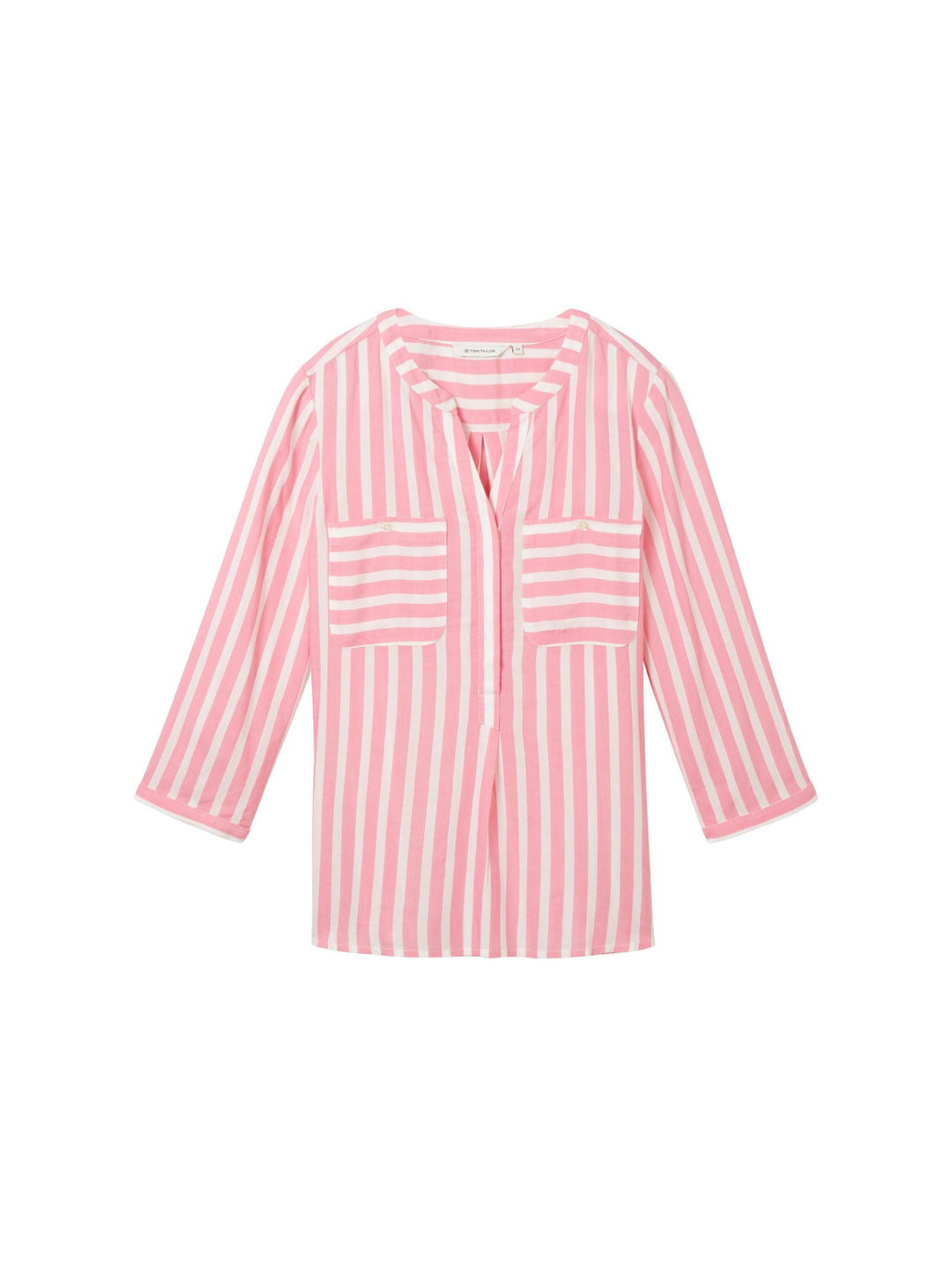 Striped blouse with pockets - Pink