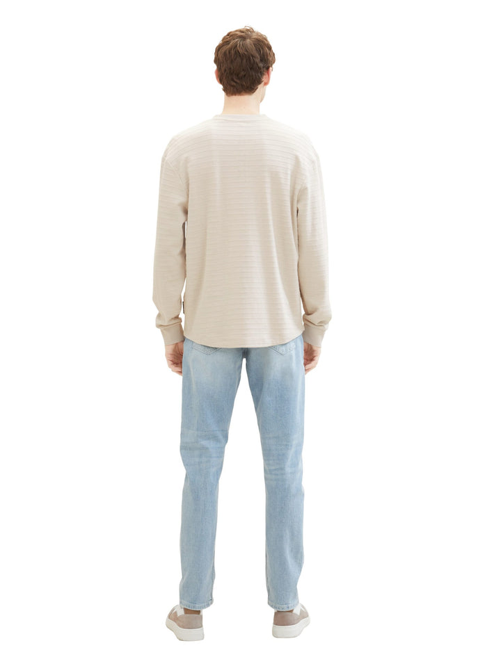 Regular tapered jeans with recycled cotton - Blue