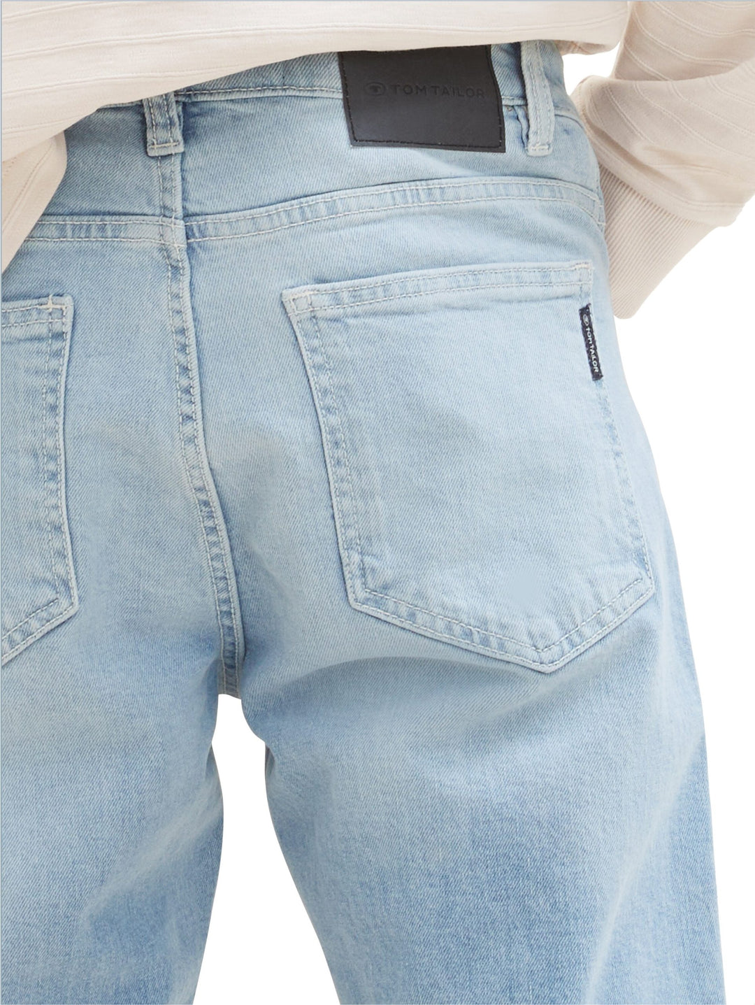 Regular tapered jeans with recycled cotton - Blue