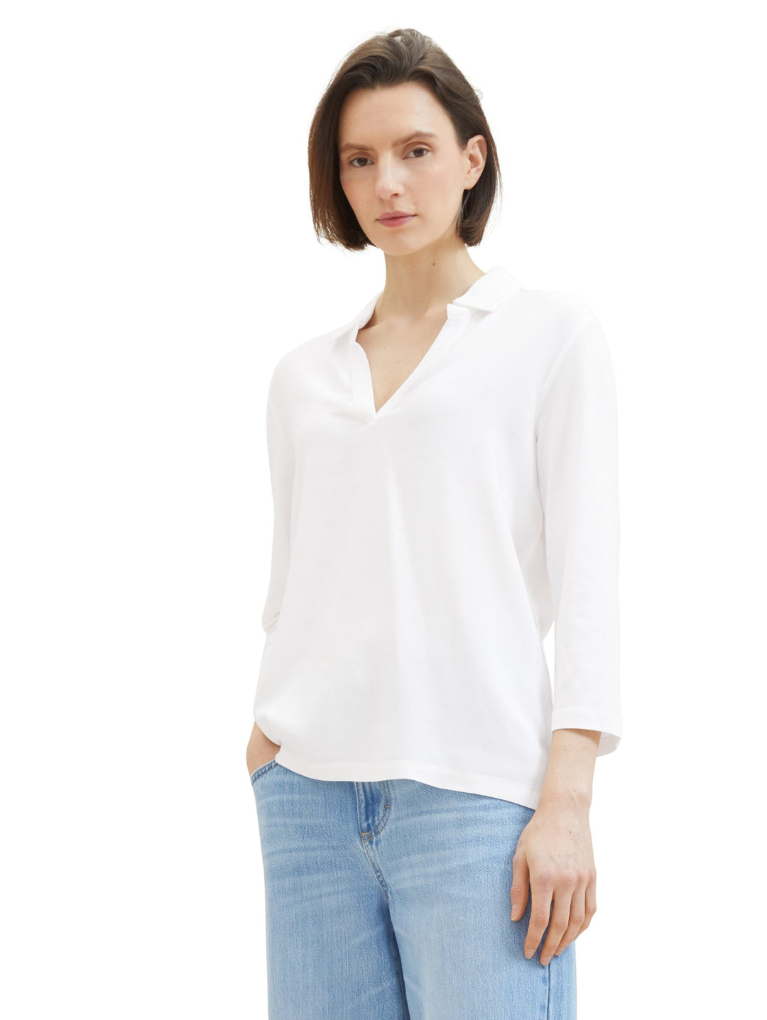Polo shirt with TENCEL(TM) modal - White