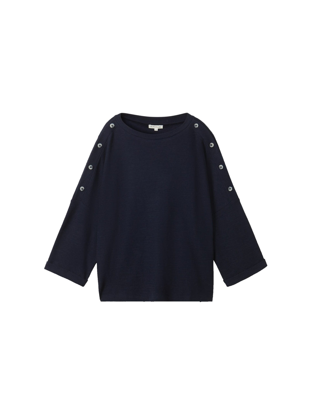 3/4-sleeved shirt with buttons - Blue